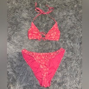 PACSUN XS pink flower bikini